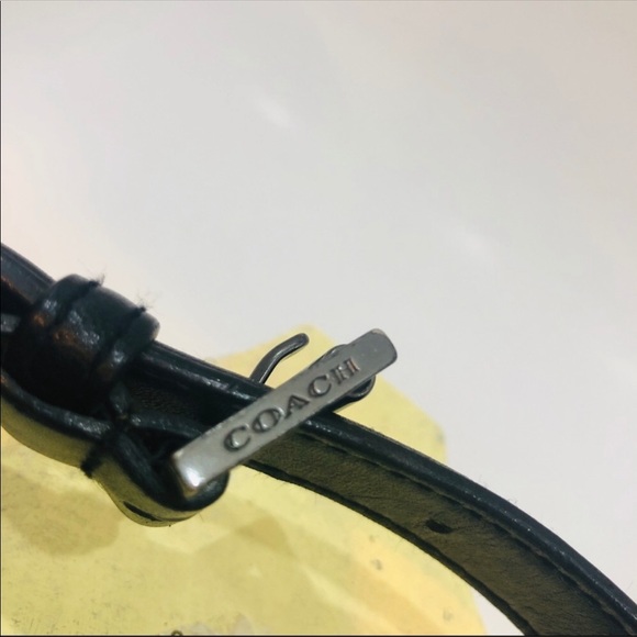 COACH BLACK TWILL WITH LEATHER TRIM SHOULDER BAG - Picture 5 of 8